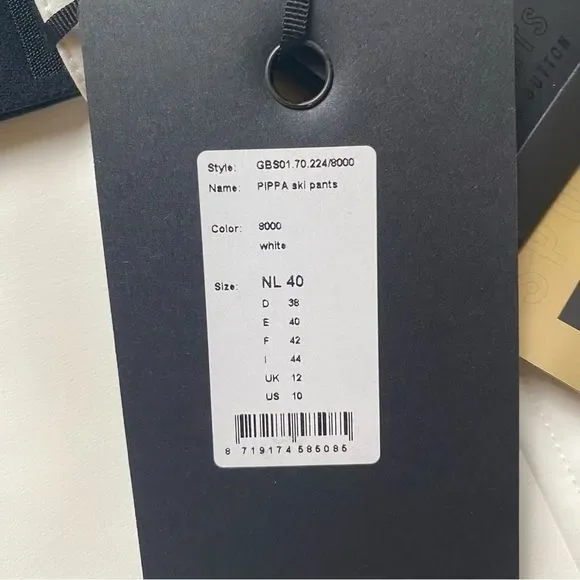 Goldbergh Pippa Belted Ski Pants White Black NWT US 10 - Picture 4 of 7